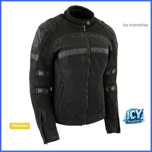 Armored Textile Motorcycle Jacket with Removable Liner